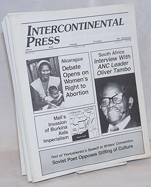 Immagine del venditore per Intercontinental Press, combined with Inprecor. Vol. 24, no. 1 (January 13, 1986) to vol. 24, no.16 (August 11, 1986) venduto da Bolerium Books Inc.