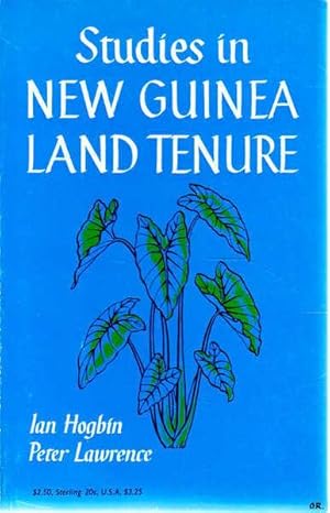 Seller image for Studies in New Guinea Land Tenure for sale by Goulds Book Arcade, Sydney