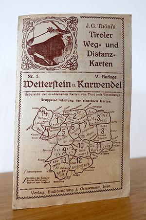 J.G.Thönis Tiroler Weg- und Distanzkarten. 14 Blätter, Blatt 2: Wetterstein und Karwendel