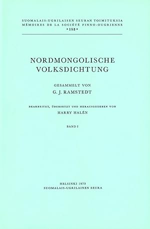 Imagen del vendedor de Nordmongolische Volksdichtung, Band I (Suomalais-ugrilaisen Seuran toimituksia) (German Edition) a la venta por Joseph Burridge Books