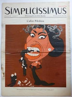 Simplicissimus. Callas Medusa. Nr. 21, Jahrgang 1959, 23. Mai 1959