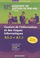 Bild des Verkufers fr Gestion De L'information Et Des Risques Informatiques A5.3 Et A7.1 : Bts Assistant De Gestion De Pme zum Verkauf von RECYCLIVRE