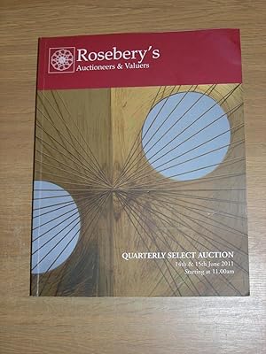 Rosebery's Quarterley Select Auction 14th & 15 June 2011
