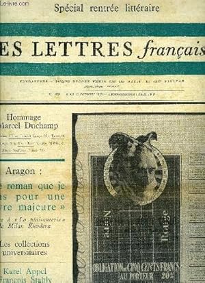 Seller image for Les lettres franaises n 1252 - Ce roman que je tiens pour une oeuvre majeure par Aragon, Mythologies III par Raymond Bellour, Ptes Apptes par Andr Wurmser, Andr de Richaud par Ren Lacote, Jean Claude Sordelli et Michel Larneuil, le temps qui tue for sale by Le-Livre