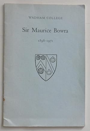 Sir Maurice Bowra (1898-1971)