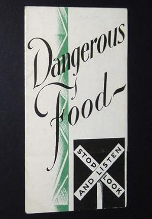 Dangerous Food: 1930 Ice Service Refrigerators Advertising Pamphlet