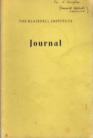 THE BLAISDELL INSTITUTE JOURNAL: VOL. I, NO. 2, JUNE, 1966