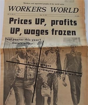 Seller image for Workers World (Vol. 14 No. 21 - December 15, 1972): Workers and Oppressed Peoples of the World Unite (Newspaper) for sale by Bloomsbury Books