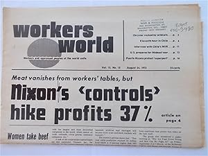 Seller image for Workers World (Vol. 15 No. 15 - August 24, 1973): Workers and Oppressed Peoples of the World Unite (Newspaper) for sale by Bloomsbury Books