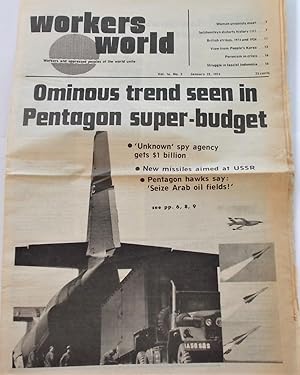 Seller image for Workers World (Vol. 16 No. 2 - January 25, 1974): Workers and Oppressed Peoples of the World Unite (Newspaper) for sale by Bloomsbury Books