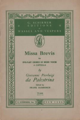 Seller image for MISSA BREVIS for Five-Part Chorus of Mixed Voices. A Cappella for sale by Reflection Publications