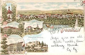 Postkarte Carte Postale 33547682 Vodnany Wodnian Kirche Rathaus Helfenburg Panorama Vodnany Wodnian
