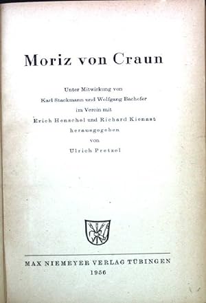 Bild des Verkufers fr Moriz von Craun Altdeutsche Textbibliothek, Nr. 45 zum Verkauf von books4less (Versandantiquariat Petra Gros GmbH & Co. KG)