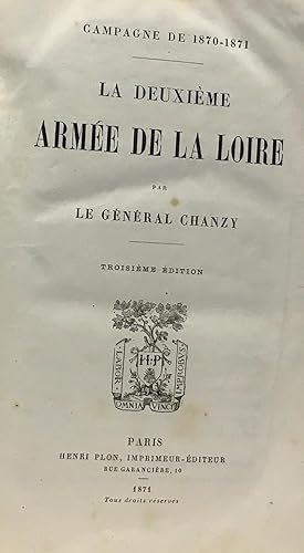 Imagen del vendedor de La deuxime arme de la Loire - 3e dition - campagne de 1870-1871 a la venta por crealivres