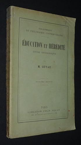 Bild des Verkufers fr Education et hrdit : tude sociologique zum Verkauf von Abraxas-libris