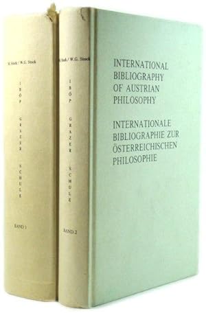 Bild des Verkufers fr International Bibliography on Austrian Philosophy / Internationale Bibliographie zur Osterreichischen Philosophie (Two Volume set) zum Verkauf von PsychoBabel & Skoob Books