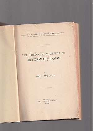 Seller image for The theological aspect of reformed Judaism for sale by Meir Turner