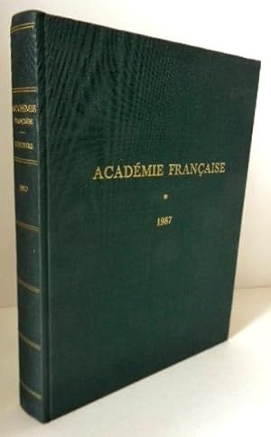 ACADEMIE FRANCAISE. RECUEIL DES DISCOURS LUS DANS LES SEANCES SOLENNELLES OU PRONONCES DANS LES O...