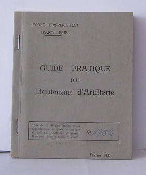 Imagen del vendedor de Guide pratique du lieutenant d'artillerie a la venta por Librairie Albert-Etienne