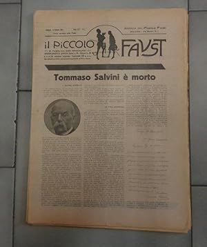 IL PICCOLO FAUST, notiziario di TEATRO bolognese e nazionale - 1916 - anno 42 - dal n. 1 del 5 ge...