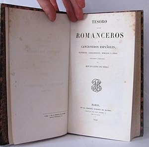 Imagen del vendedor de Tesoro de los romanceros y cancioneros espagnoles historios caballerescos moriscos y otros a la venta por Librairie Albert-Etienne