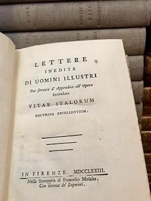 Vitae Italorum doctrina excellentium qui saeulis XVII et XVIII floruerunt.