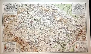 TSCHECHIEN, BÖHMEN UND MÄHREN Landkarte ca. 1941 / CESKA REPUBLIKA, MAP ca. 1941Titel: Deutsches ...