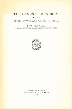 Imagen del vendedor de THE GENUS EPIDENDRUM IN THE UNITED STATES AND MIDDLE AMERICA. a la venta por Blue Mountain Books & Manuscripts, Ltd.