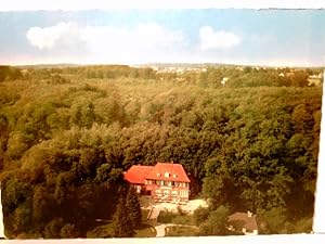 Schleswig. Waldhotel am Schloss Gottorf. Inh. K.Kasten. Alte AK farbig. Fliegeraufnahme, Luftbild...