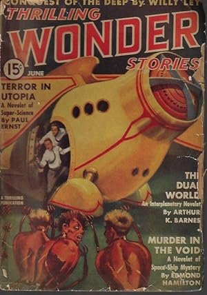 Bild des Verkufers fr THRILLING WONDER Stories: June 1938 zum Verkauf von Books from the Crypt