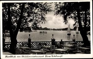 Bild des Verkufers fr Ansichtskarte / Postkarte Berlin Wilmersdorf Grunewald, Havelblick vom Schildhornrestaurant - Inhaber: Hans Ritzhaupt zum Verkauf von akpool GmbH