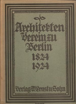 Seller image for Architektenverein zu Berlin 1824 - 1924. for sale by nika-books, art & crafts GbR