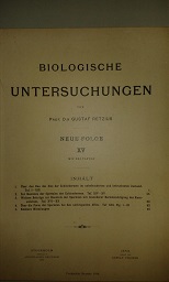 Bild des Verkufers fr Biologische Untersuchungen. Neue Folge, Bd. XV. zum Verkauf von nika-books, art & crafts GbR