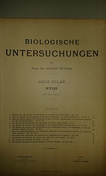 Bild des Verkufers fr Biologische Untersuchungen. Neue Folge, Bd. XVIII. zum Verkauf von nika-books, art & crafts GbR