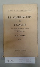 La Coordination en Francais: Tome II.