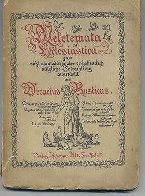 Seller image for Meletemata Ecclesiastica. Zwar nicht alamodische aber verhoffentlich ntzliche Betrachtung. for sale by nika-books, art & crafts GbR