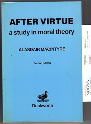 Image du vendeur pour After Virtue. A Study in Moral Theory. mis en vente par nika-books, art & crafts GbR