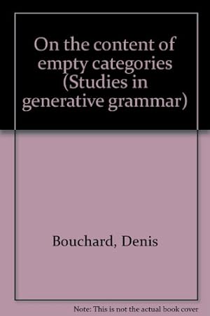 On the content of empty categories. Studies in generative grammar, 14.