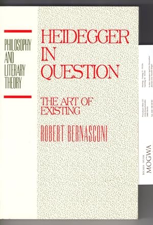 Bild des Verkufers fr Heidegger in Question. The Art of Existing. (Philosophy and Literary Theory). zum Verkauf von nika-books, art & crafts GbR