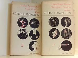 Imagen del vendedor de Zehn Komdien (Lysistrate, Miles gloriosus, Die lustigen Weiber von Windsor, Die Dame Kobold, Der eingebildete Kranke, Der Diener zweier Herren, Figaros Hochzeit, Der Revisor, Der Heiratsantrag, Pygmalion) a la venta por Book Broker