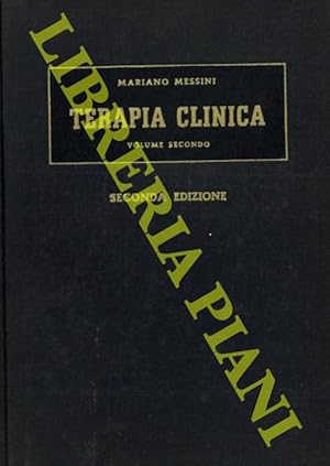 Bild des Verkufers fr Trattato di terapia clinica con note sintetiche di diagnostica. Volume II. zum Verkauf von Libreria Piani