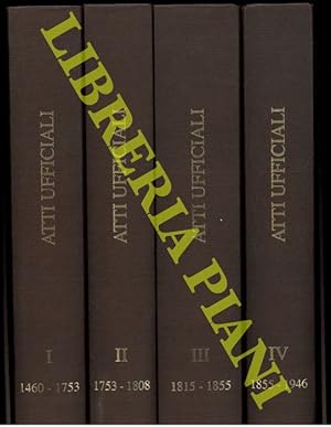 Atti ufficiali della Provincia Osservante Francescana di Bologna. I: (1460-1753). II. 1753-1808. ...