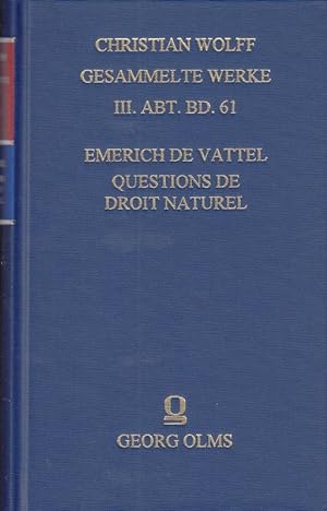 Questions de droit naturel, et observations sur le traité du droit de la nature de M. le Baron de...