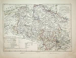 DEUTSCHLAND / GERMANY, KÖNIGREICH HANNOVER / KINGDOM OF HANOVER, MAP 1856 LANDKARTE