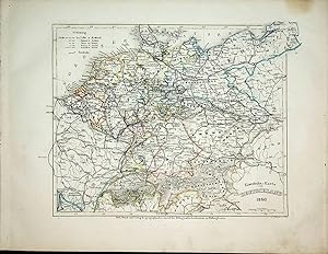 DEUTSCHLAND / GERMANY, EISENBAHNKARTE / GERMAN RAIL MAP 1860 LANDKARTE