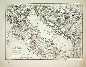 ADRIATISCHES MEER, REGION, ADRIATIC SEA; MAP, 1852 LANDKARTE; Titel: Das Adriameer mit seinen Ufe...