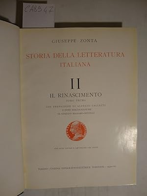 Storia della letteratura italiana (vol. II: Il Rinascimento - Tomo primo)