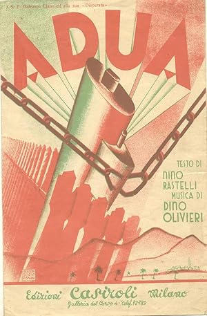 Seller image for ADUA. Canzone Marcia-One step. Riduzione per Canto e Mandolino. Testo di Nino Rastelli. 1936 circa. for sale by studio bibliografico pera s.a.s.