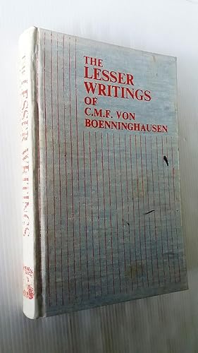The Lesser Writings of C.M.F von Boenninghausen