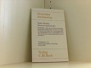 Bild des Verkufers fr Verhandlungen des 64. Deutschen Juristentages in Berlin 2002 Bd. I Tle. A und B: Empfiehlt es sich, die rechtliche Ordnung finanzieller Solidaritt . Sozialversicherungsrechts neu zu gestalten? zum Verkauf von Book Broker